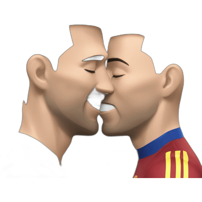 Leo Messi kiss Cristiano Ronaldo emoji