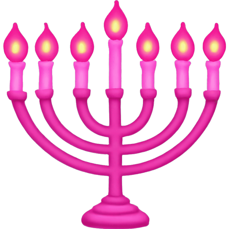 Pink menorah  emoji