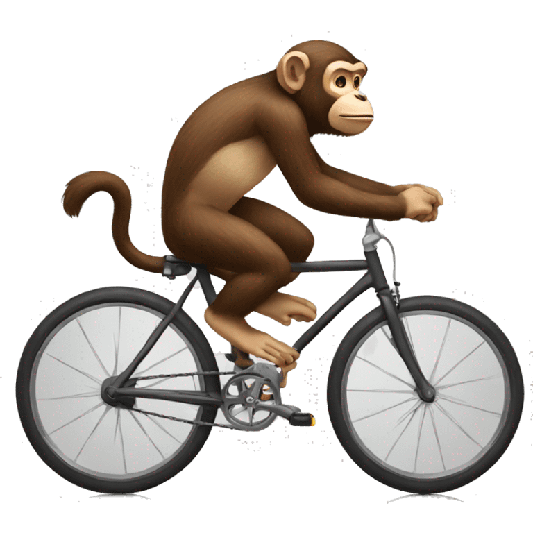 Monkey on cycle emoji