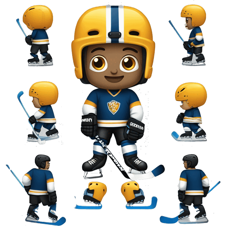 arquero de hockey sobre patines emoji