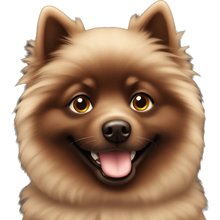 little chocolate-colored spitz  emoji