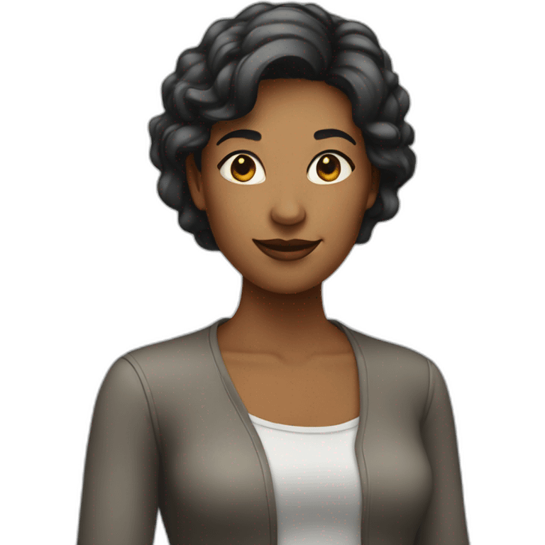 A woman standing and posing emoji