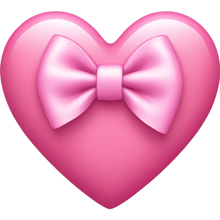 pink heart with light pink bow bow on top right emoji