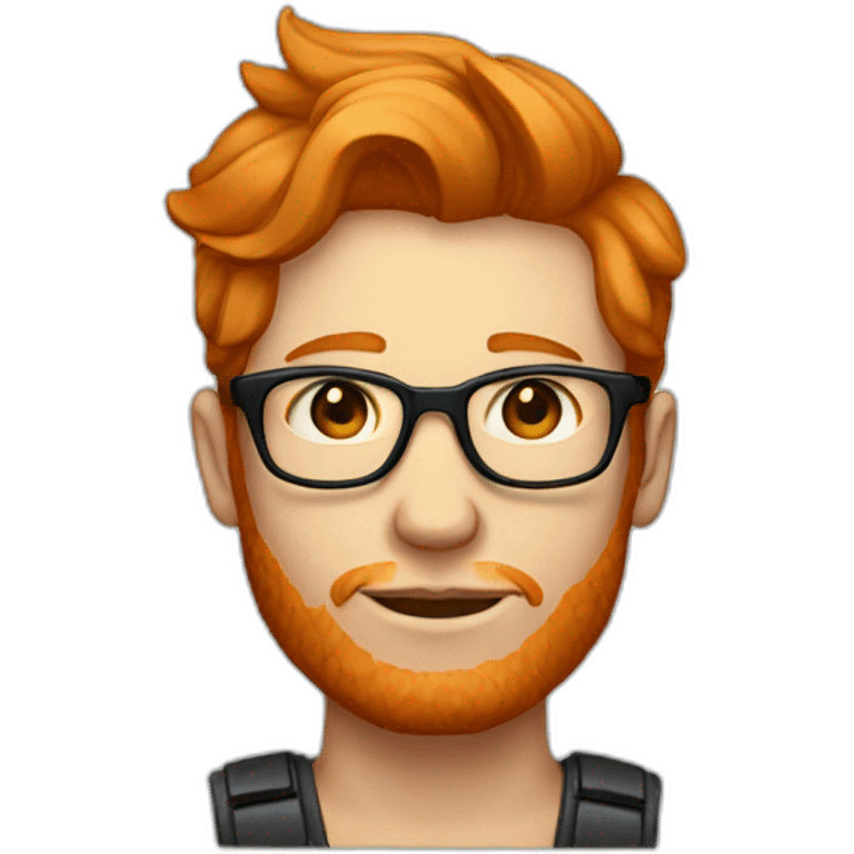 Androgenous ginger with glasses emoji