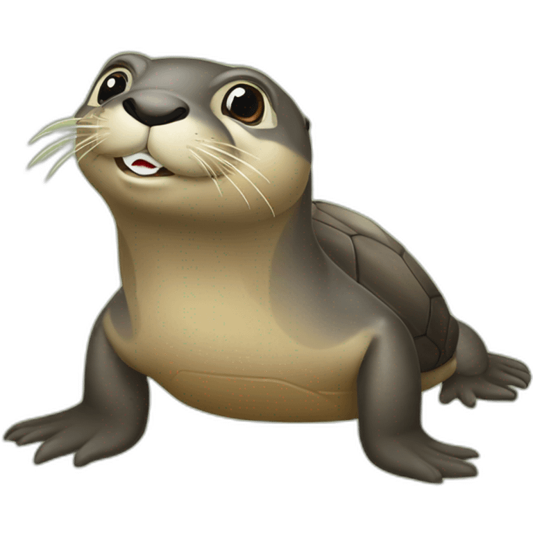 Je veux une loutre sur une tortue emoji