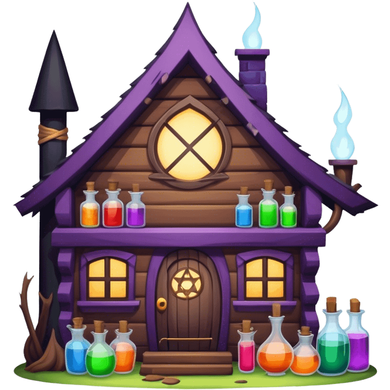 Witchy cabin and potions  emoji