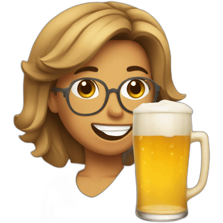 Hoda drink beer emoji