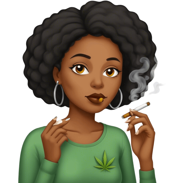 nana smoking weed emoji