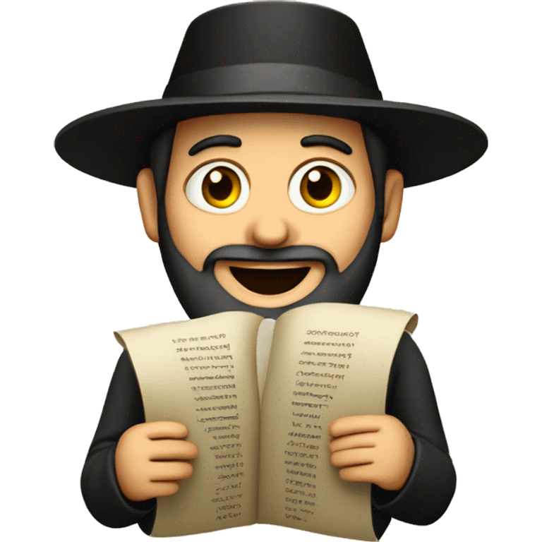 orthodox Jew with scroll emoji