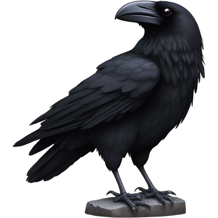 Raven riding buffalo emoji