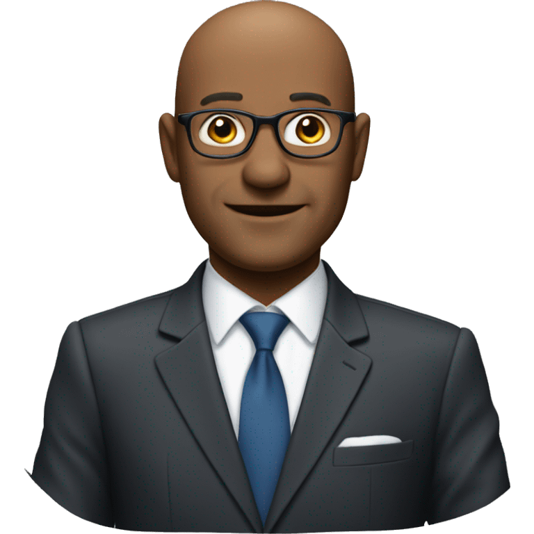 50-year-old organisation consultant, balding, in suit and tie emoji