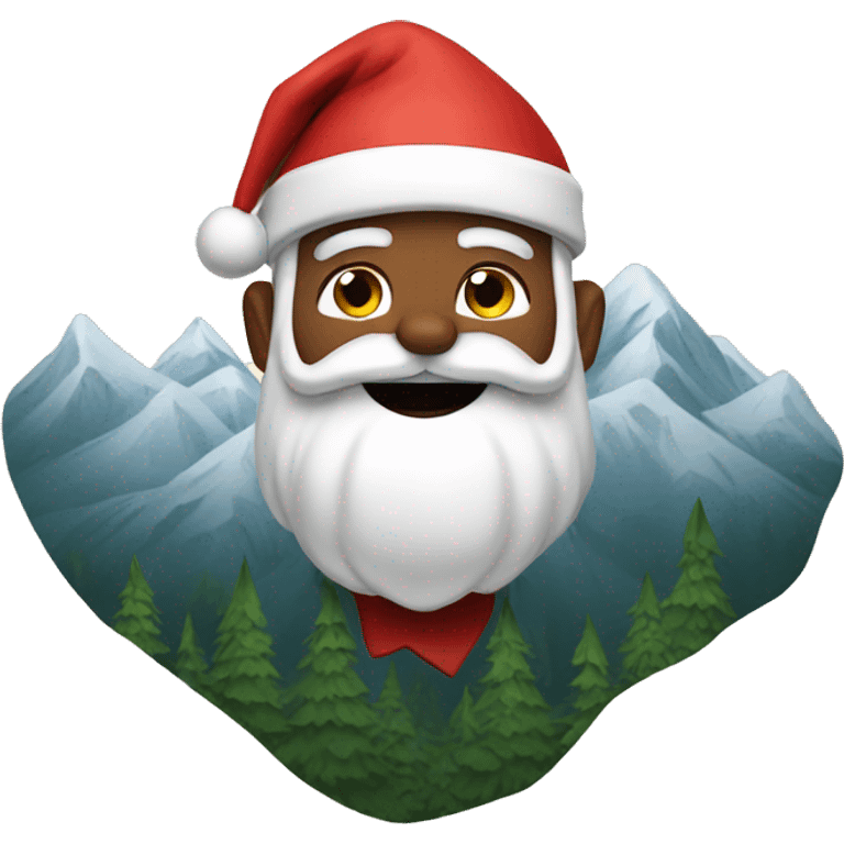 Santa Claus in the mountains emoji