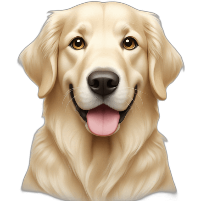 English cream golden retriever emoji