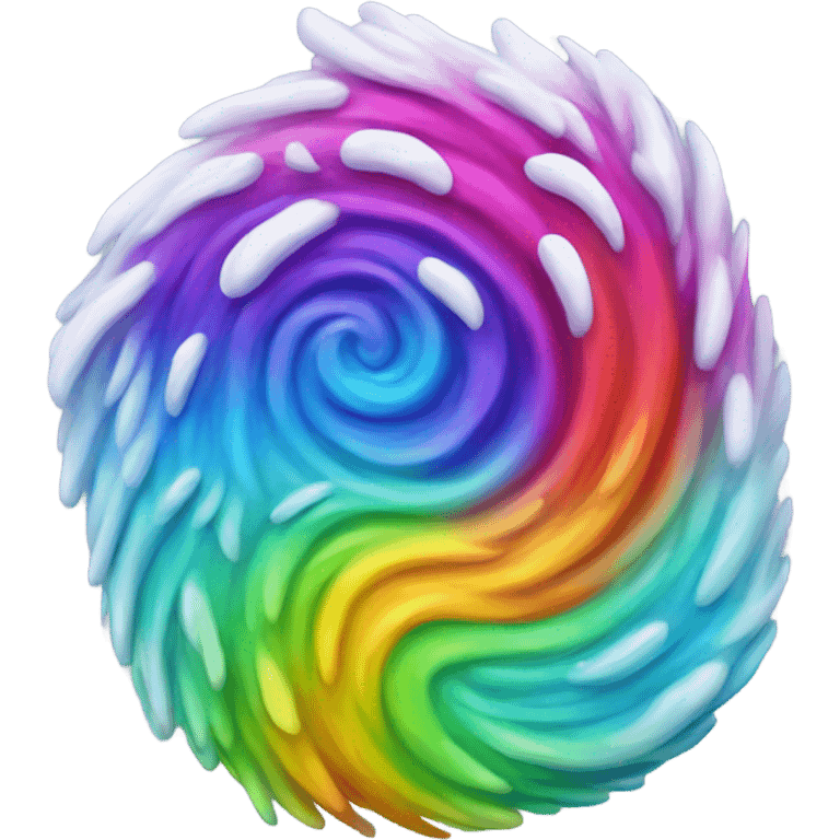 A rainbow yeti poop swirl emoji emoji