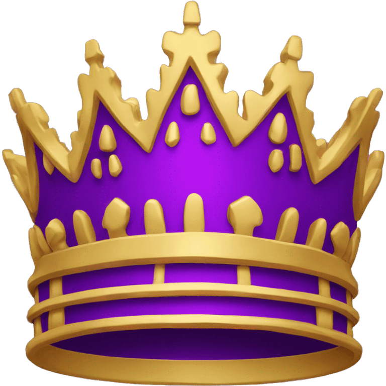 golden crown with purple inside emoji