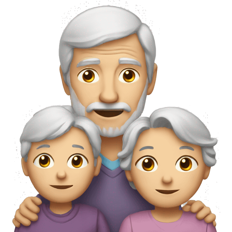 two old people and a child emoji