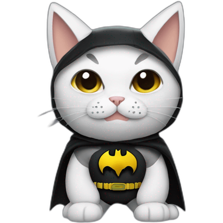 A cat dressed as Batman  emoji