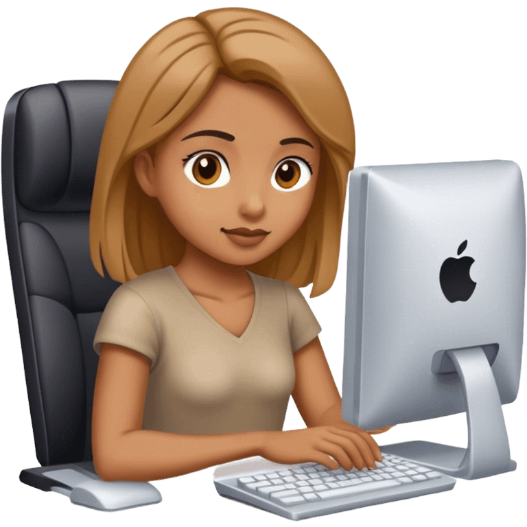 girl working on computer  emoji