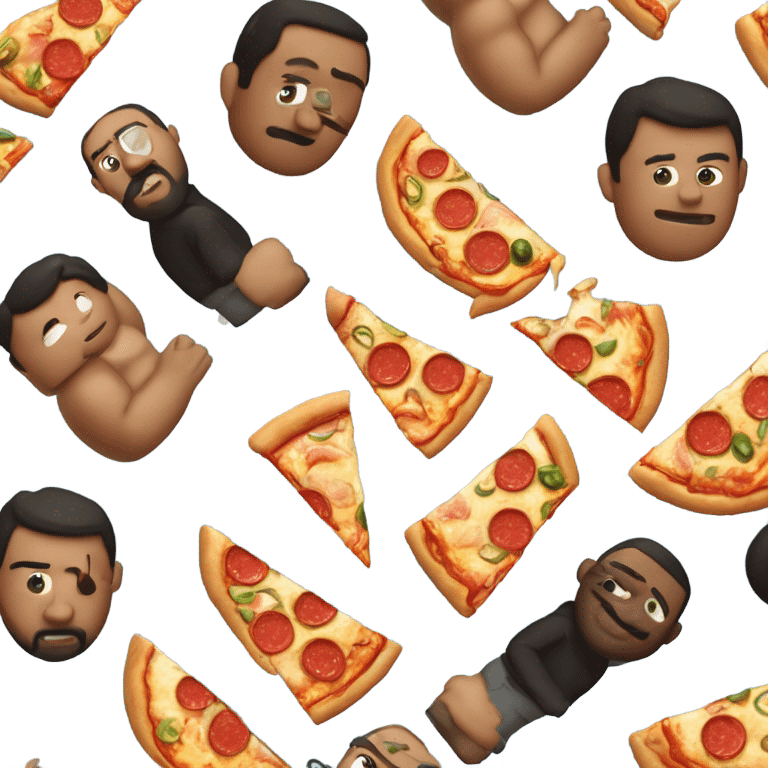 Manly man with a giant belly engorging on pizza feast decided to be pregnant with bathtub and man is pregnant police officer emoji