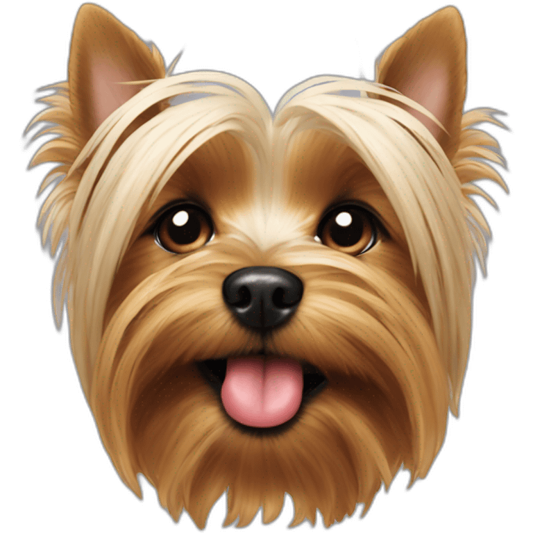  Yorkie licking nose  emoji