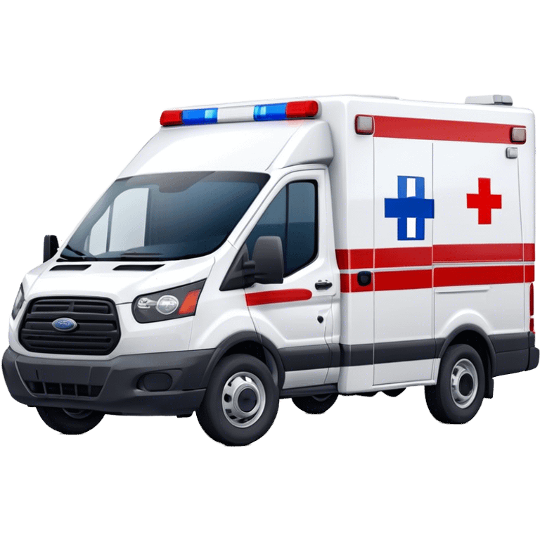 Ambulance - Ford Transit 350 (Model Year: 2021) (Iconic colour: White with red and blue lights) emoji