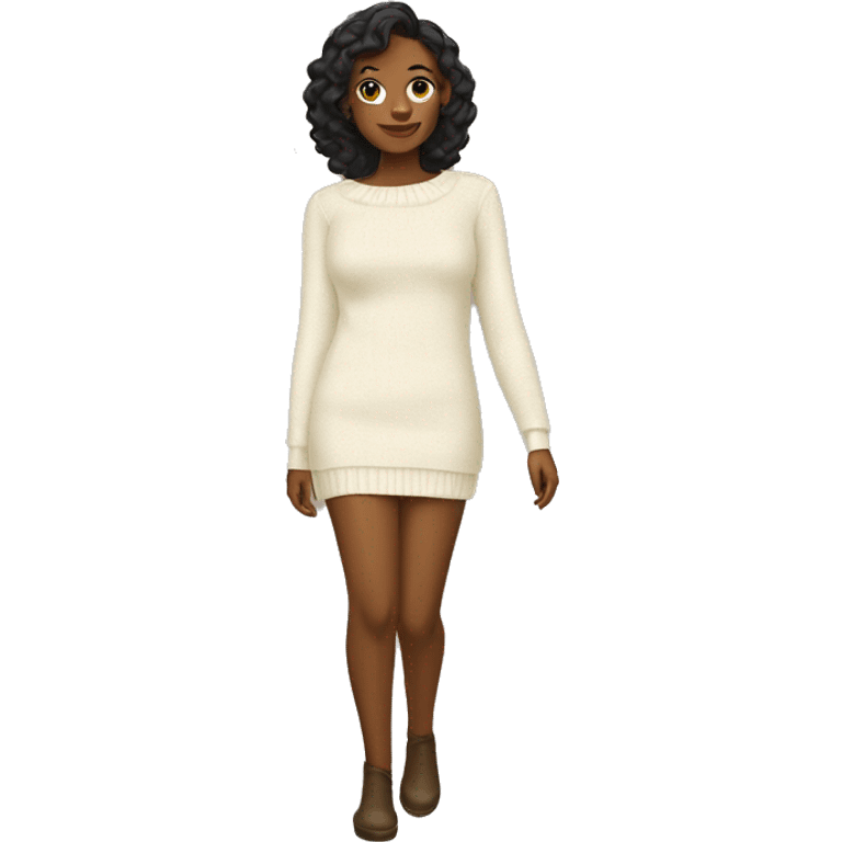 Cream sweater dress emoji