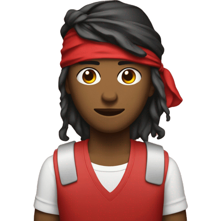 Persona con bandana roja emoji