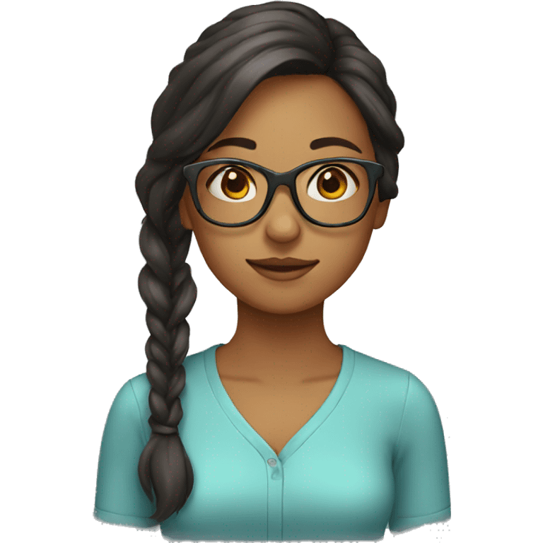 Girl wearing glasses  emoji