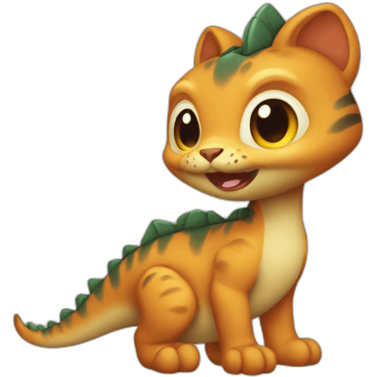 a cat dinosaur emoji