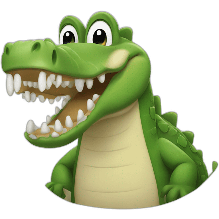 a crocodile laughing emoji