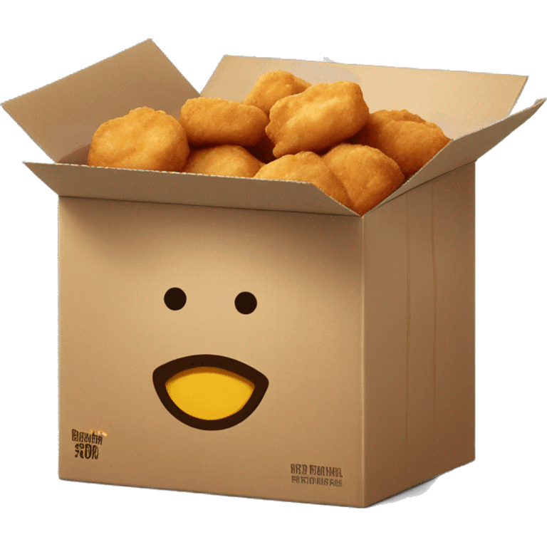 McDonald’s nuggets in box with basketball on box  emoji