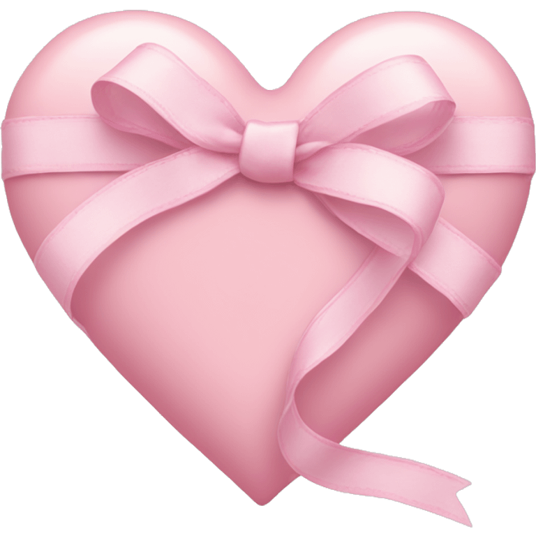 Pastel Pink heart with ribbon emoji