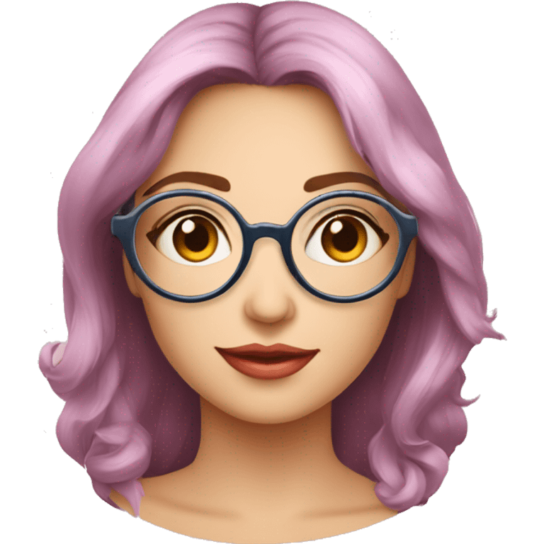 lunette ronde et petite pour vielle dame emoji