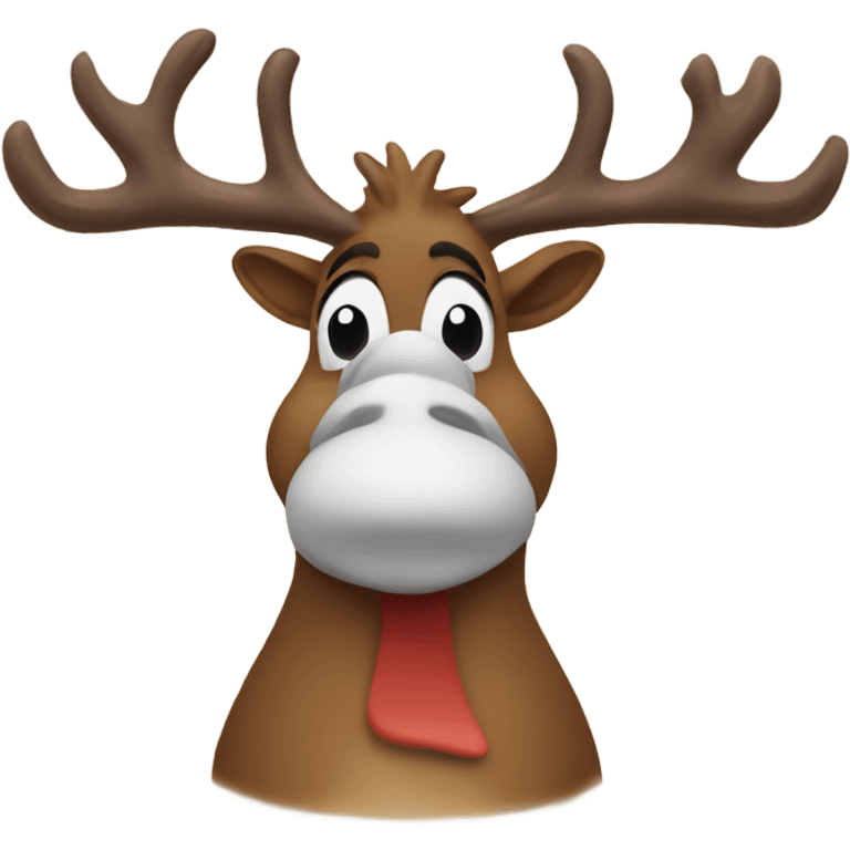 Reindeer Duck facing forward  emoji