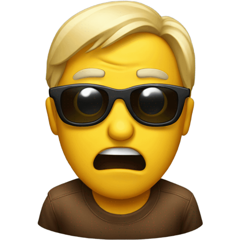 Shocked emoji with sunglasses  emoji