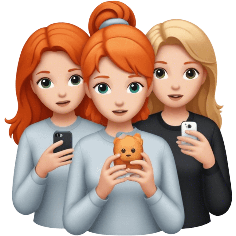 3 sisters 2 blonde one ginger  emoji