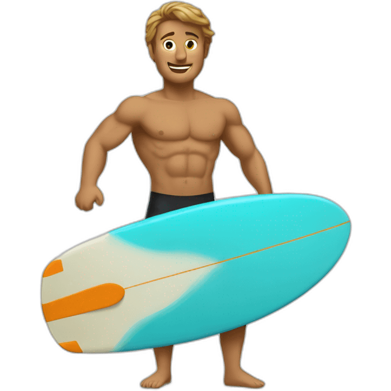 Homme qui surf emoji