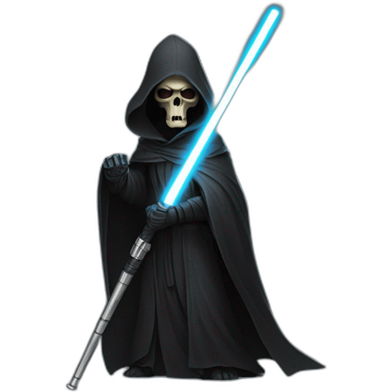 Jedi grim reaper with a scythe lightsaber emoji