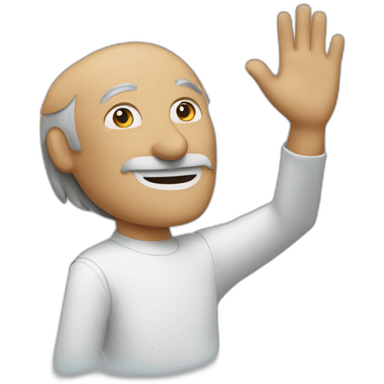 Steve Jobs waving hand emoji