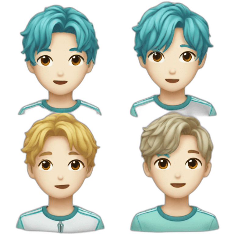 Shinee 5 member kpop group emoji