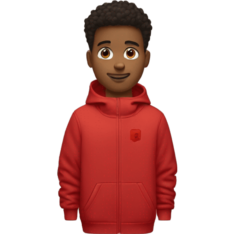 A young guy in a red nike tech fleece emoji