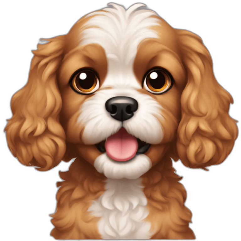 Angry cavoodle pup emoji