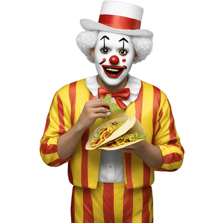 clown eating tacos emoji