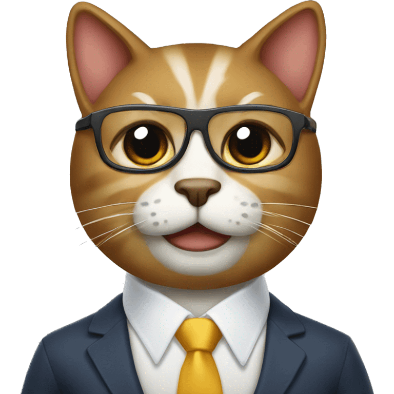 Gato empresario emoji