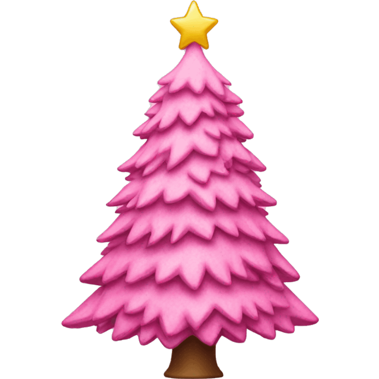 Pink Christmas tree  emoji