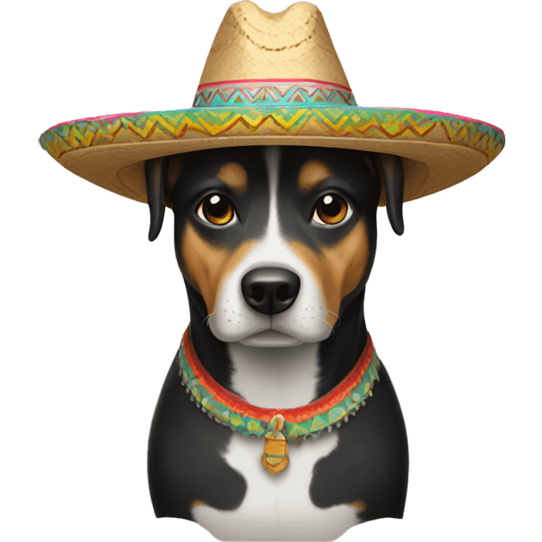 A dog wearing a sombrero  emoji