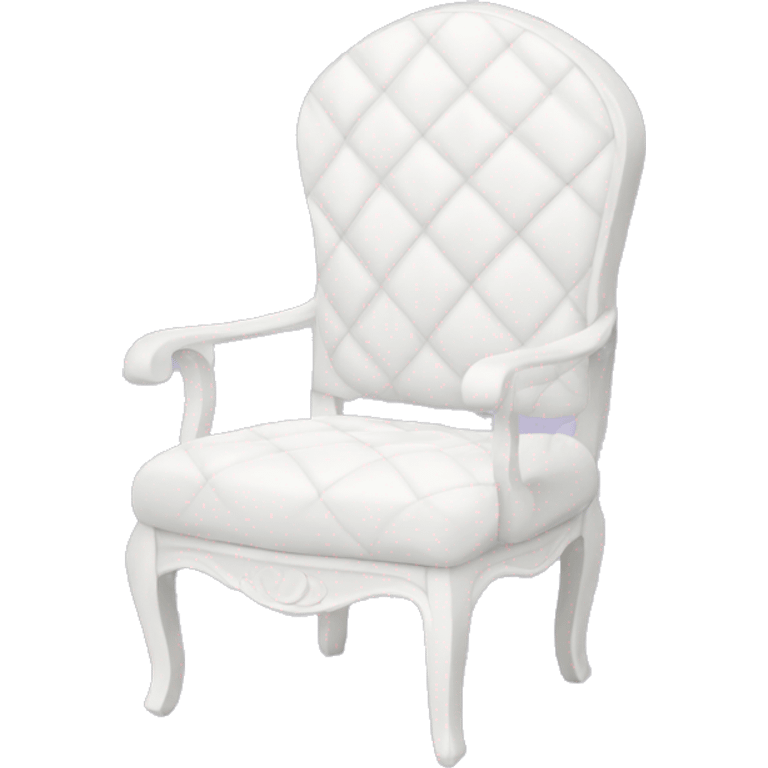 White quilted vanity chair  emoji