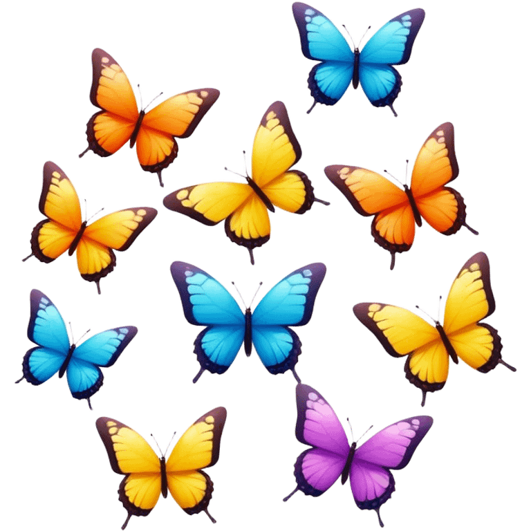 Group of butterflies  emoji