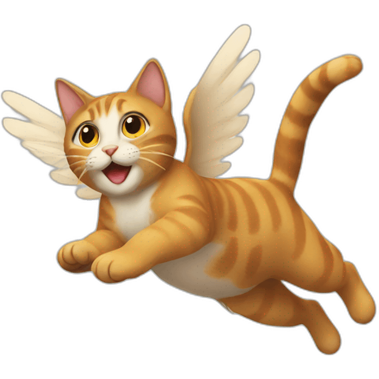 cat flying emoji