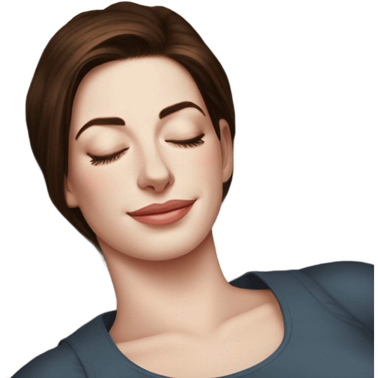 Anne Hathaway sleeping  emoji